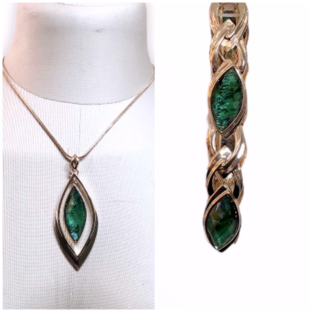 2pc Dana Buchman Set Matching Necklace & Bracelet - Picture 2 of 4
